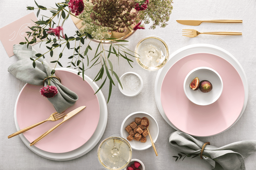 Rose Garden Flat Plate Co pink