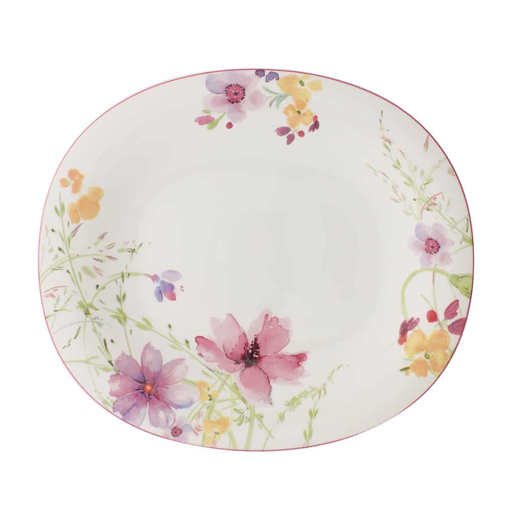 Mariefl.Oval flat plate29x25cm