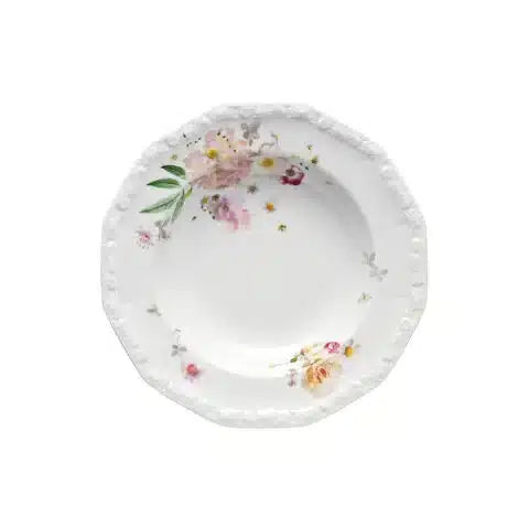 Pink Rose Plate 23 cm deep