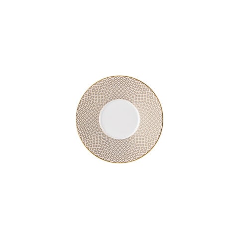 Carreau Beige Saucer 4 tall