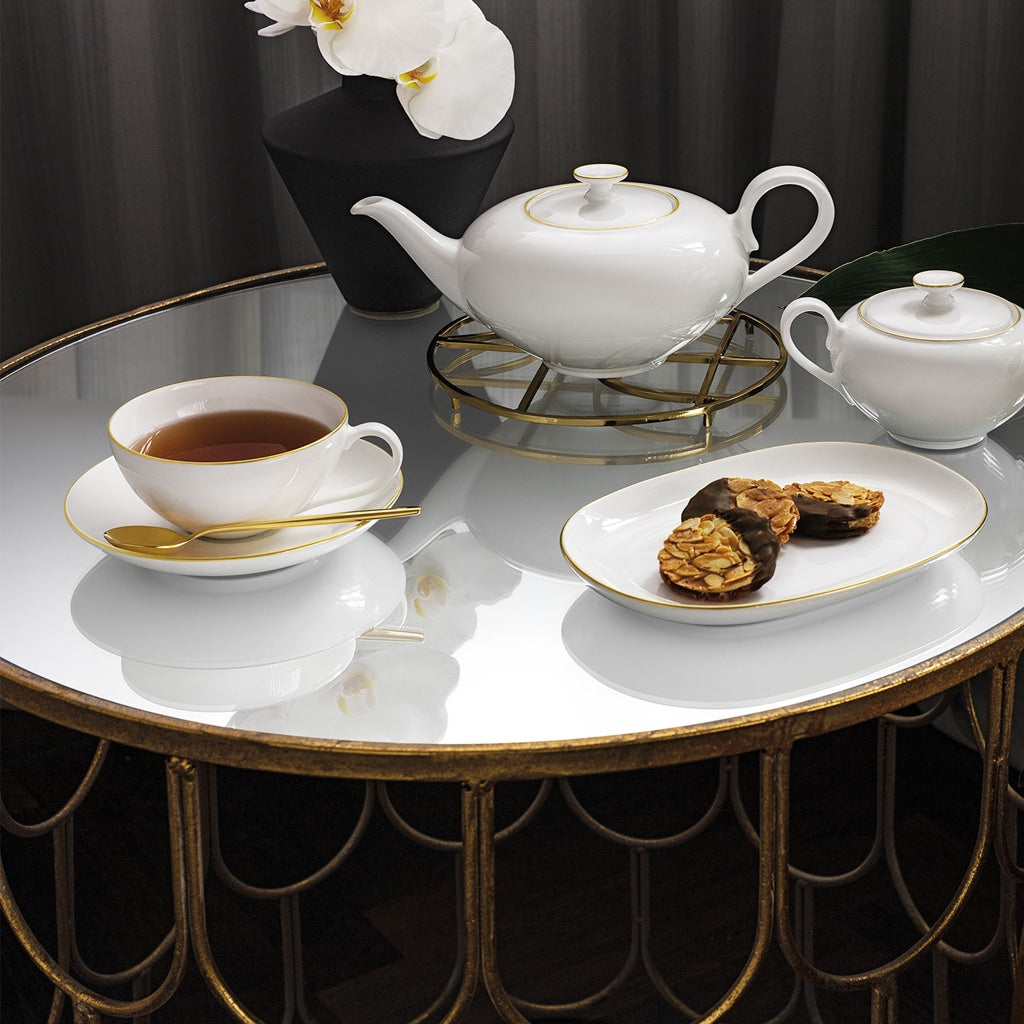 Villeroy & Boch Anmut Gold Ø 15 cm White Coffee Cup Saucer