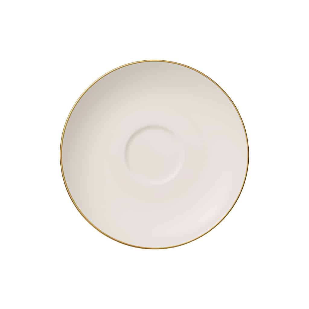 Luxury White Coffee Cup Saucer Ø 15 cm – Villeroy & Boch Anmut Bone Porcelain