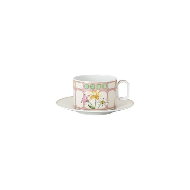 Swarovski x Rosenthal IDYLLIA Marshmallow Tea Cup and Saucer