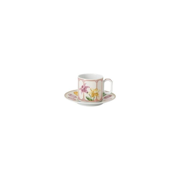 Swarovski x Rosenthal IDYLLIA Marshmallow Espresso Cup and Saucer
