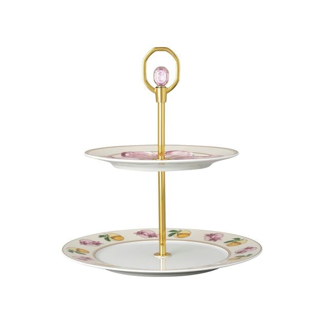 Swarovski x Rosenthal IDYLLIA Marshmallow Etagere 2 Tiers