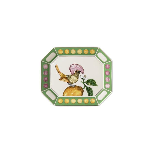 Swarovski x Rosenthal IDYLLIA Green Dish 20 x 16 cm