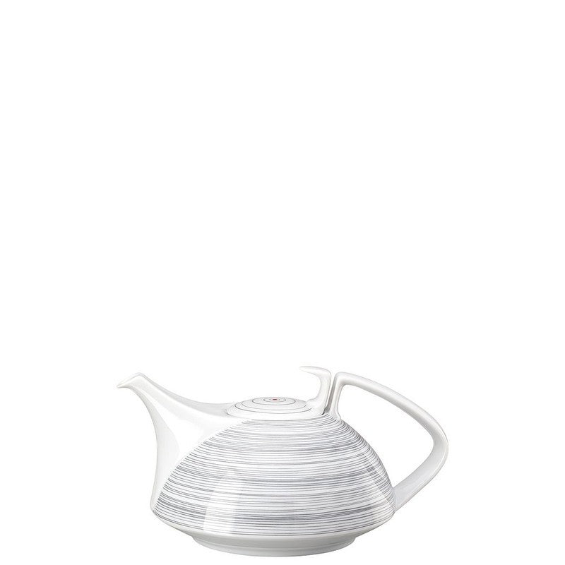 Rosenthal TAC Stripes 2.0 luxury porcelain teapot small 0.6 L dark grey