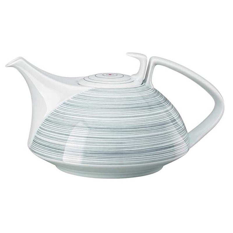 Rosenthal TAC Stripes 2.0 luxury porcelain teapot 1.35 L dark grey