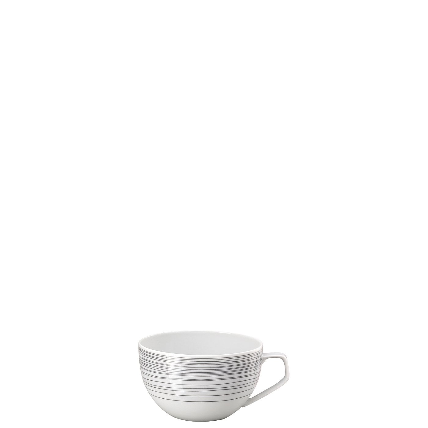 Rosenthal TAC Stripes 2.0 luxury porcelain combi cup 0.30 L dark grey