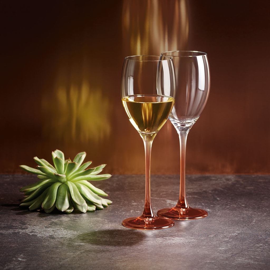 Glass Wh.wine goblet Set 2pcs