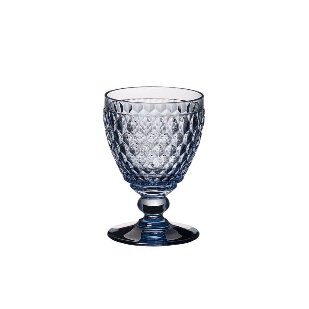 White wine goblet blue
