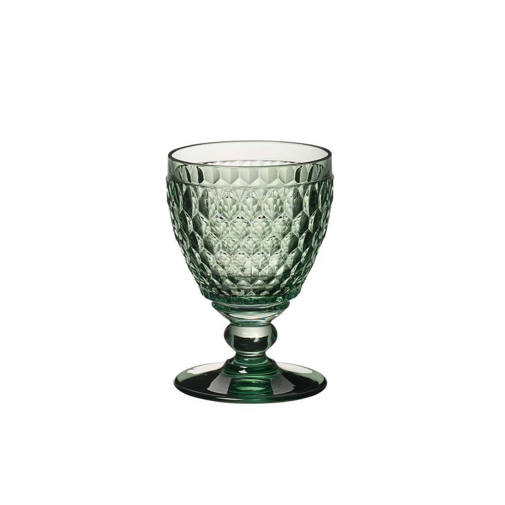 White wine goblet green