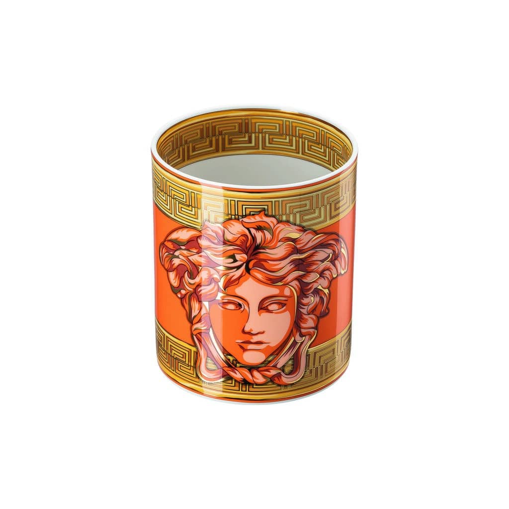 Versace Medusa Amplified Orange Coin Vase 18 cm
