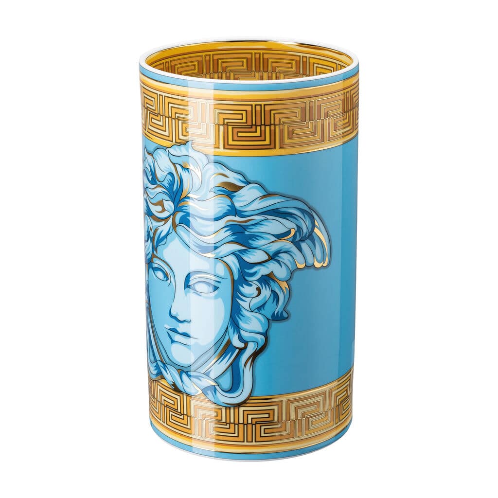Versace Medusa Amplified Blue Coin Vase 30 cm
