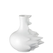 Rosenthal Fast White Porcelain Vase with Digital Motion Sculptural Design 22cm