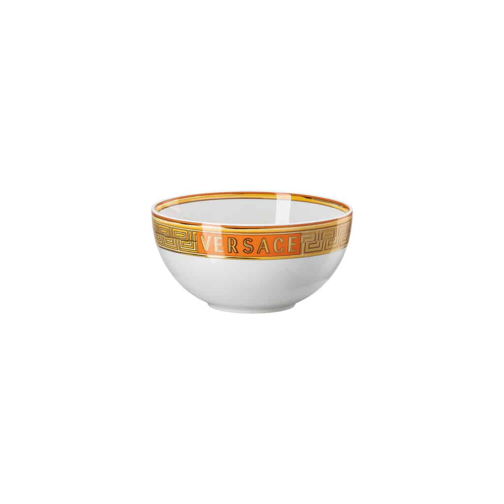 Versace Medusa Amplified Orange Coin Soup Bowl â€“ Luxury Porcelain