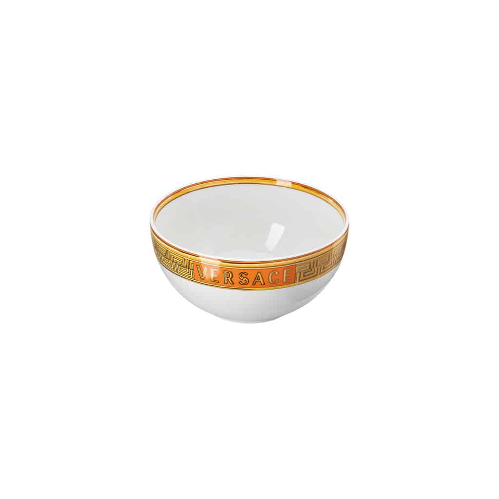 Versace Medusa Amplified Orange Coin Soup Bowl 6 inch, 28 oz