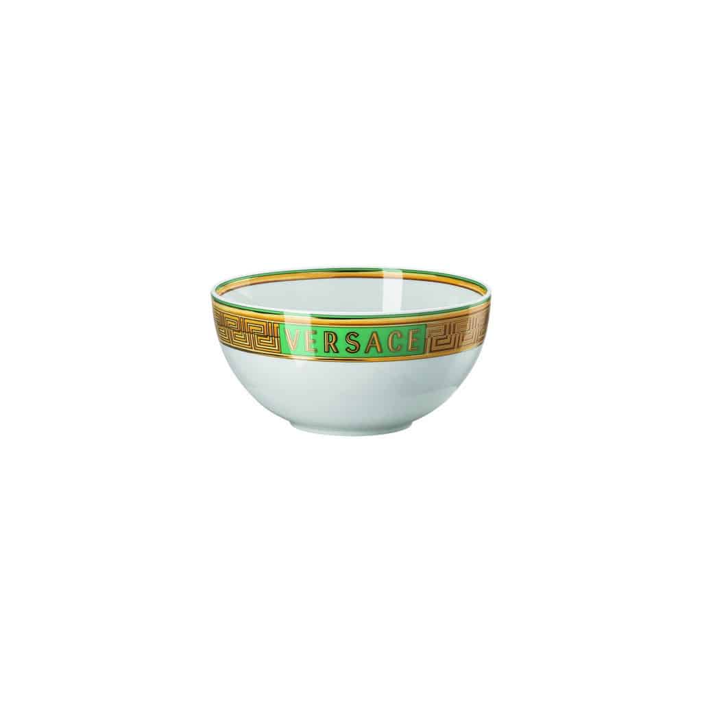 Versace Medusa Amplified Green Coin Soup Bowl â€“ 15.5 cm Luxury Porcelain