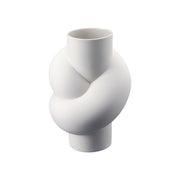 Rosenthal Node White Luxury Vase 25 cm â€“ Matte Porcelain Finish Made in Germany