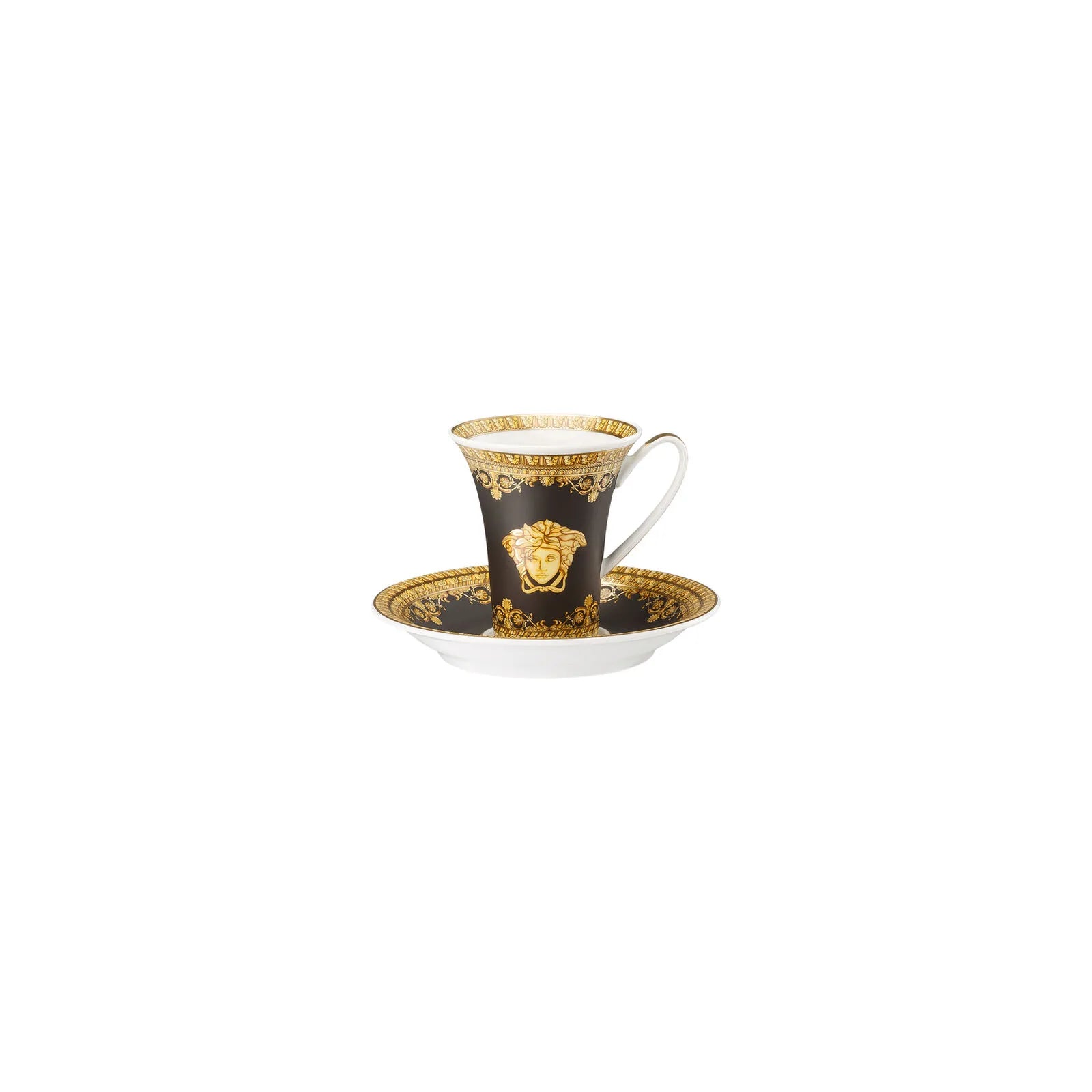 Baroque Nero Cup/Saucer 2 tall