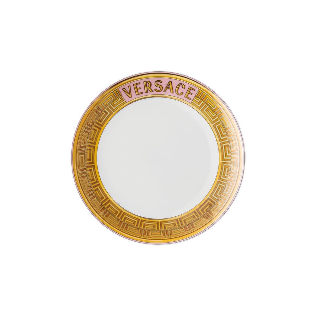 Versace Medusa Amplified Pink Coin Plate â€“ 21 cm round porcelain breakfast plate