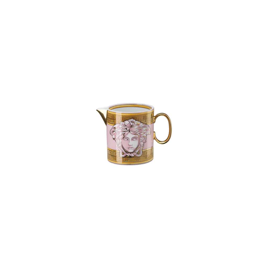Versace Medusa Amplified Pink Coin Creamer â€“ Luxury Porcelain Milk Jug