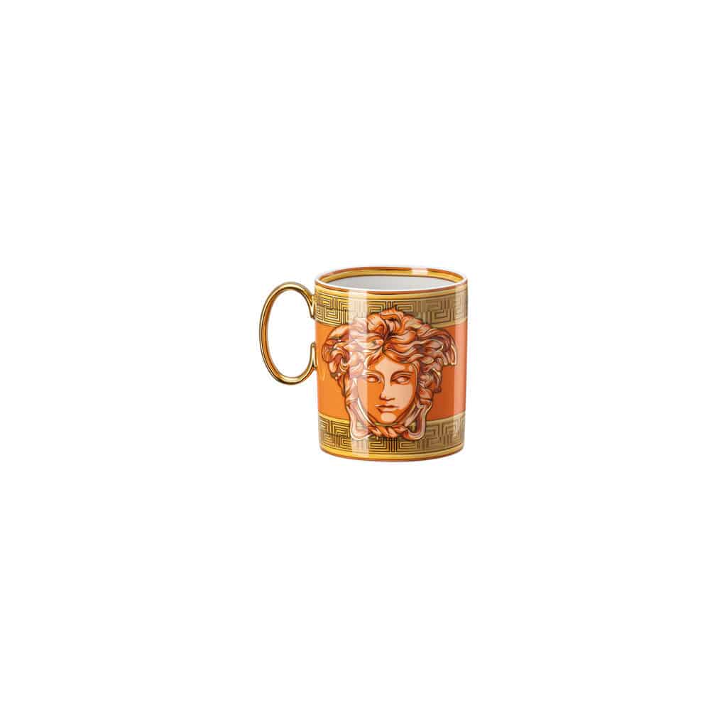Versace Medusa Amplified Orange Coin Mug â€“ 300 ml Luxury Porcelain