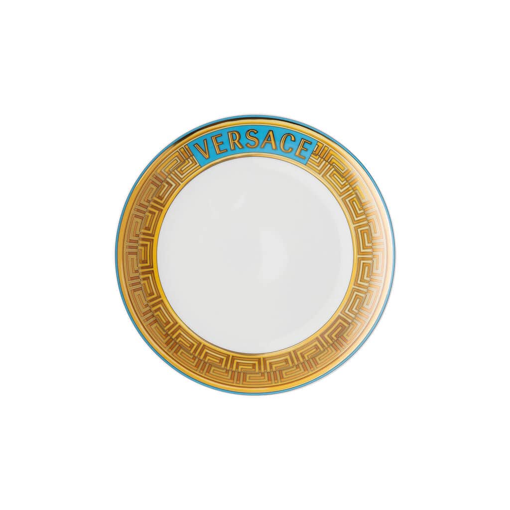 Versace Medusa Amplified Blue Coin Plate 21 cm â€“ Luxury Porcelain Coup Plate