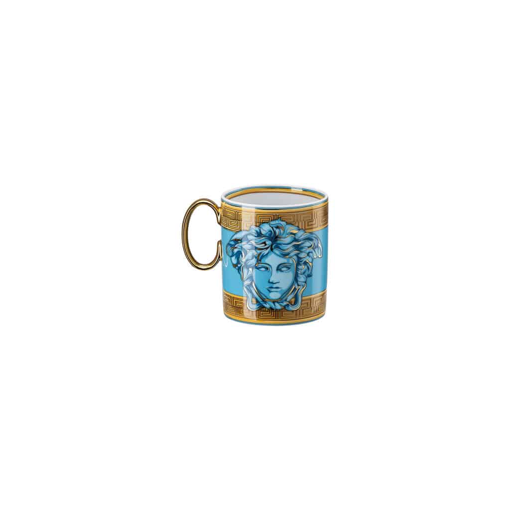 Versace Medusa Amplified Blue Coin Mug with Handle Ã˜â€¯7.2â€¯cm, 0.30â€¯L