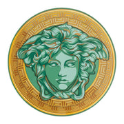 Versace Medusa Amplified Green Coin Service Plate â€“ 33 cm Luxury Porcelain Showplate