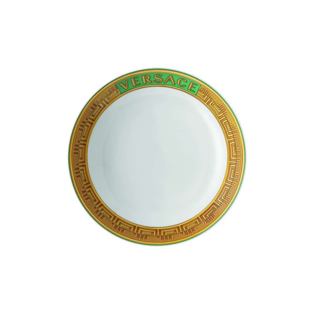 Versace Medusa Amplified Green Coin Deep Plate â€“ 22 cm
