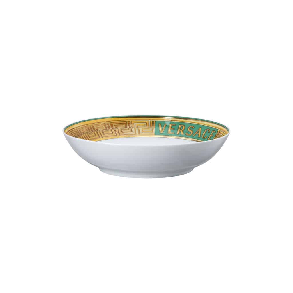 Versace Medusa Amplified Green Coin Deep Plate â€“ 22 cm