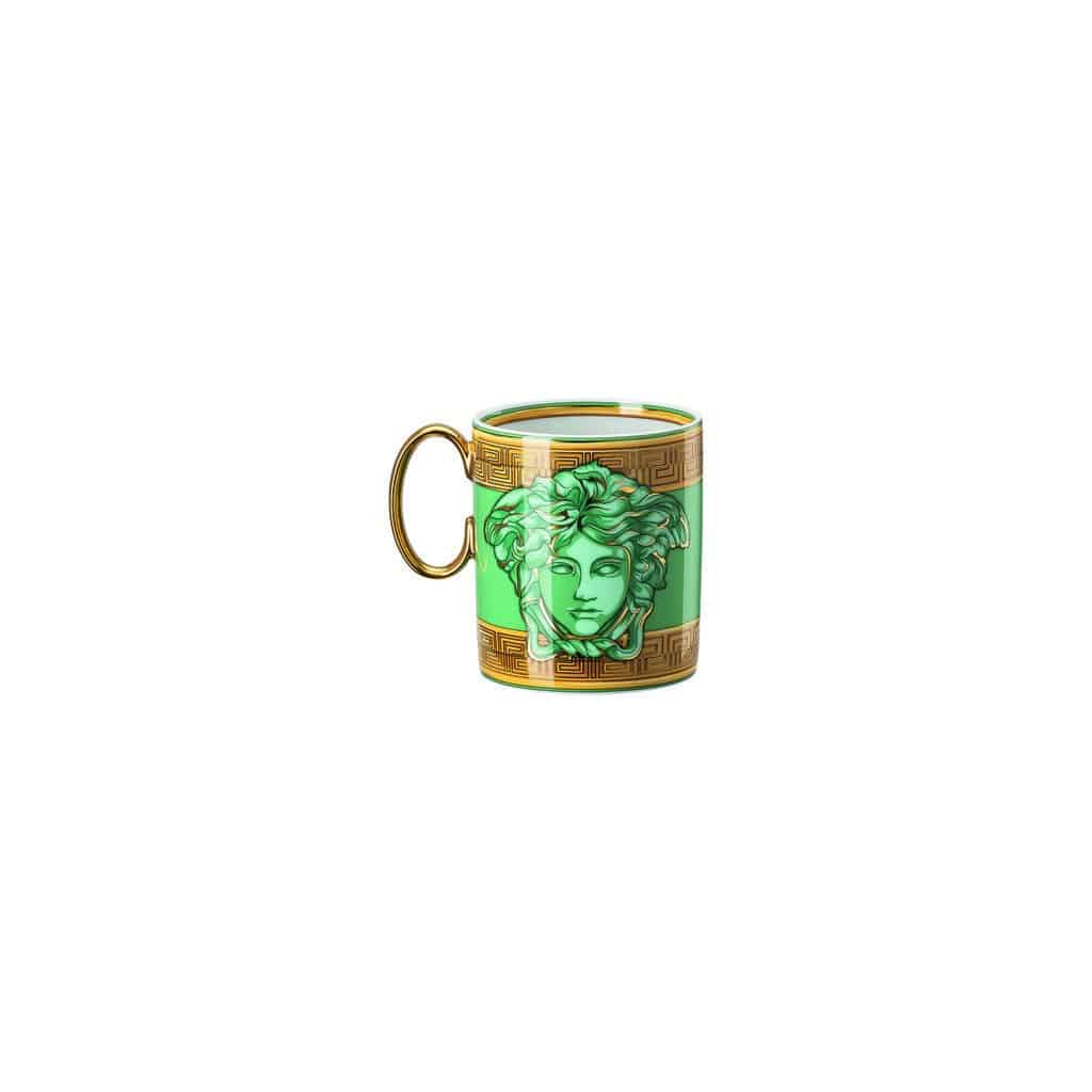 Versace Medusa Amplified Green Coin Mug with Handle 0.3L