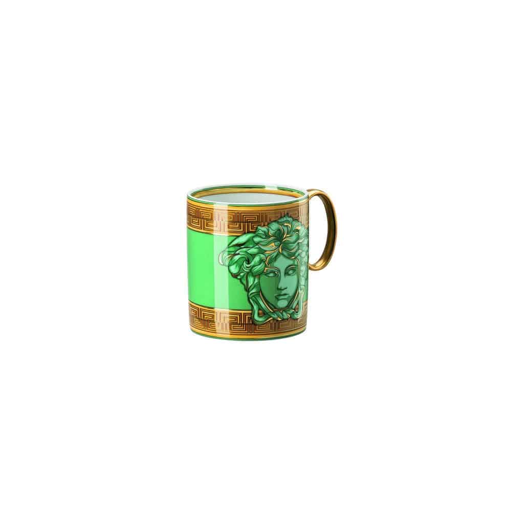 Versace Medusa Amplified Green Coin Mug with Handle 0.3L