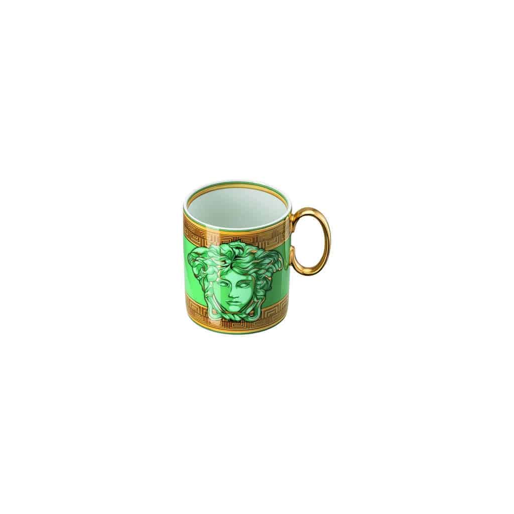 Versace Medusa Amplified Green Coin Mug with Handle 0.3L