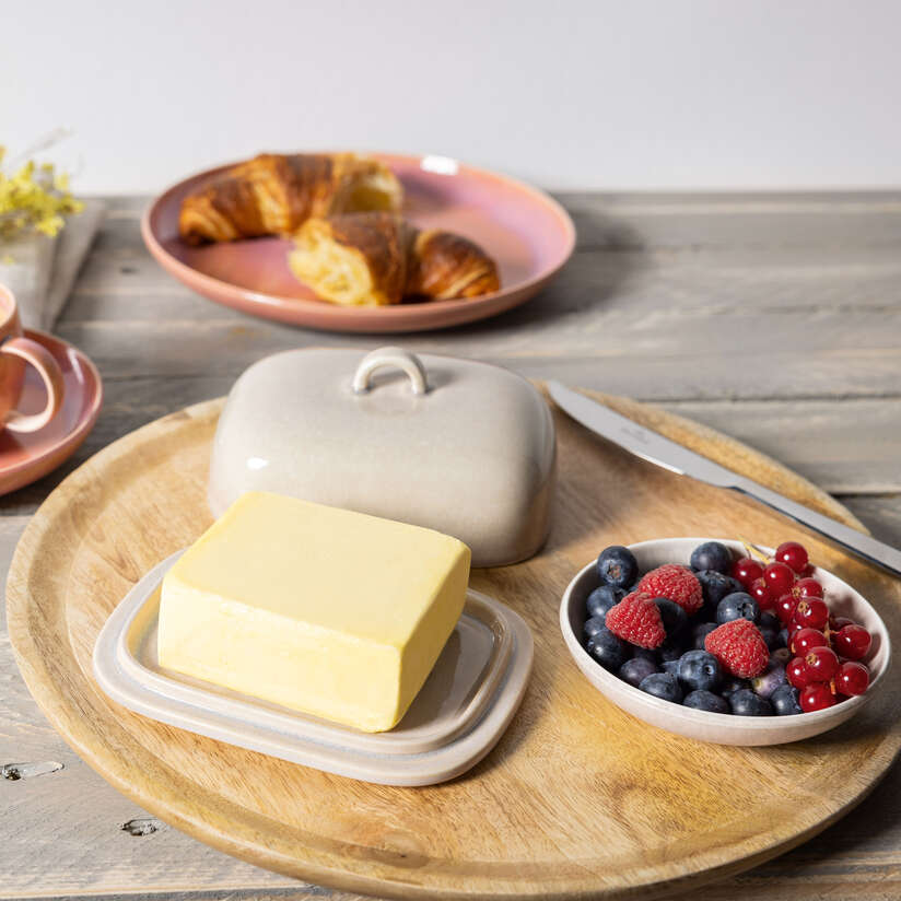 Villeroy & Boch Perlemor Covered Butter Dish â€“ Premium Beige Porcelain 15.5â€¯Ã—â€¯12.5â€¯cm