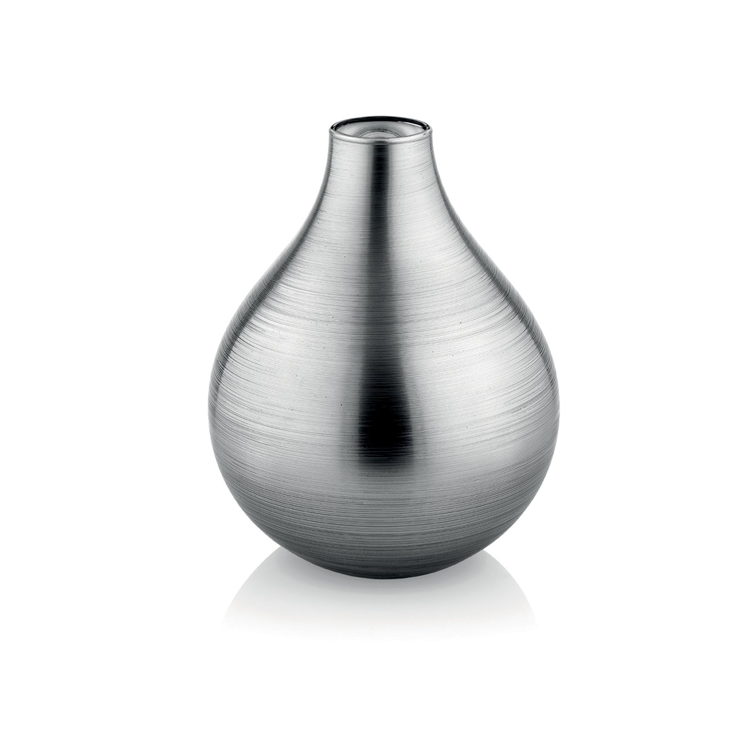 Luxury IVV Bombay Vase 31 cm with Platinum Decoration â€“ Handcrafted Italian Glass