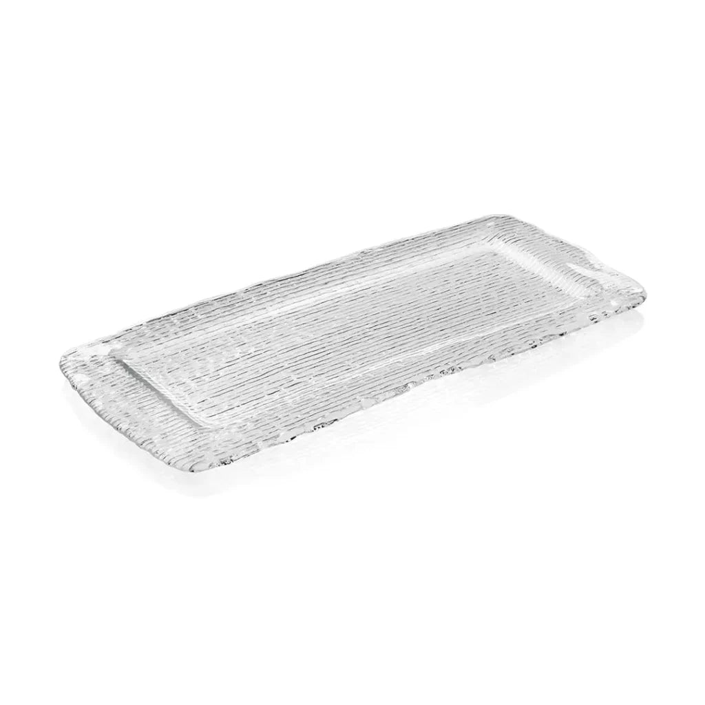IVV All In One clear glass rectangular tray 45Ã—22â€¯cm luxury pressed glass