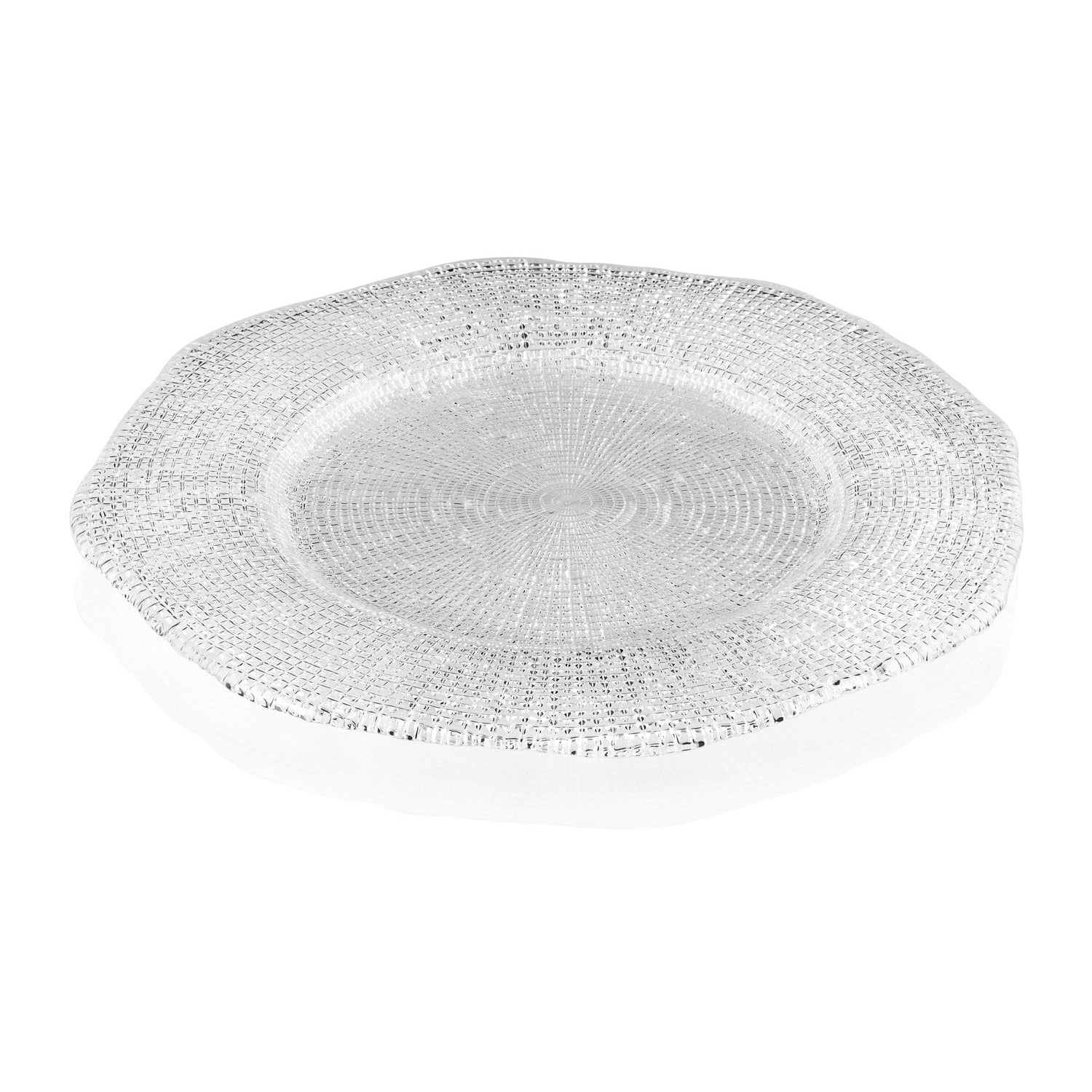 DiamantÃ© transparent glass underplate Ã˜â€¯34â€¯cm luxury charger plate by IVV