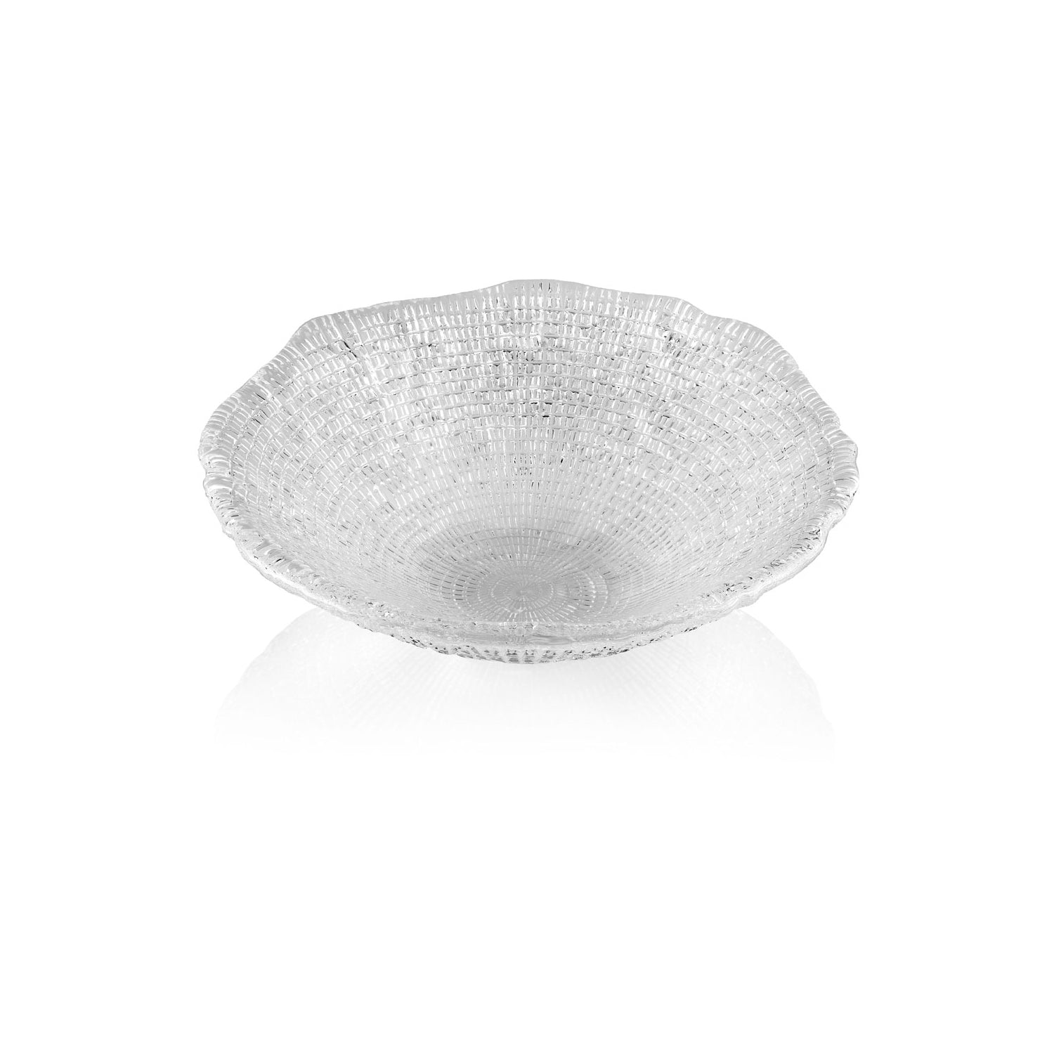IVV DiamantÃ© transparent small bowl 18â€¯cm â€“ luxury pressed glass with shiny faceted pattern