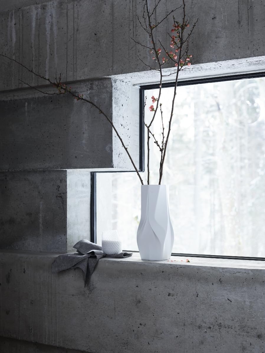 Rosenthal Weave White Porcelain Vase - 34.5 cm