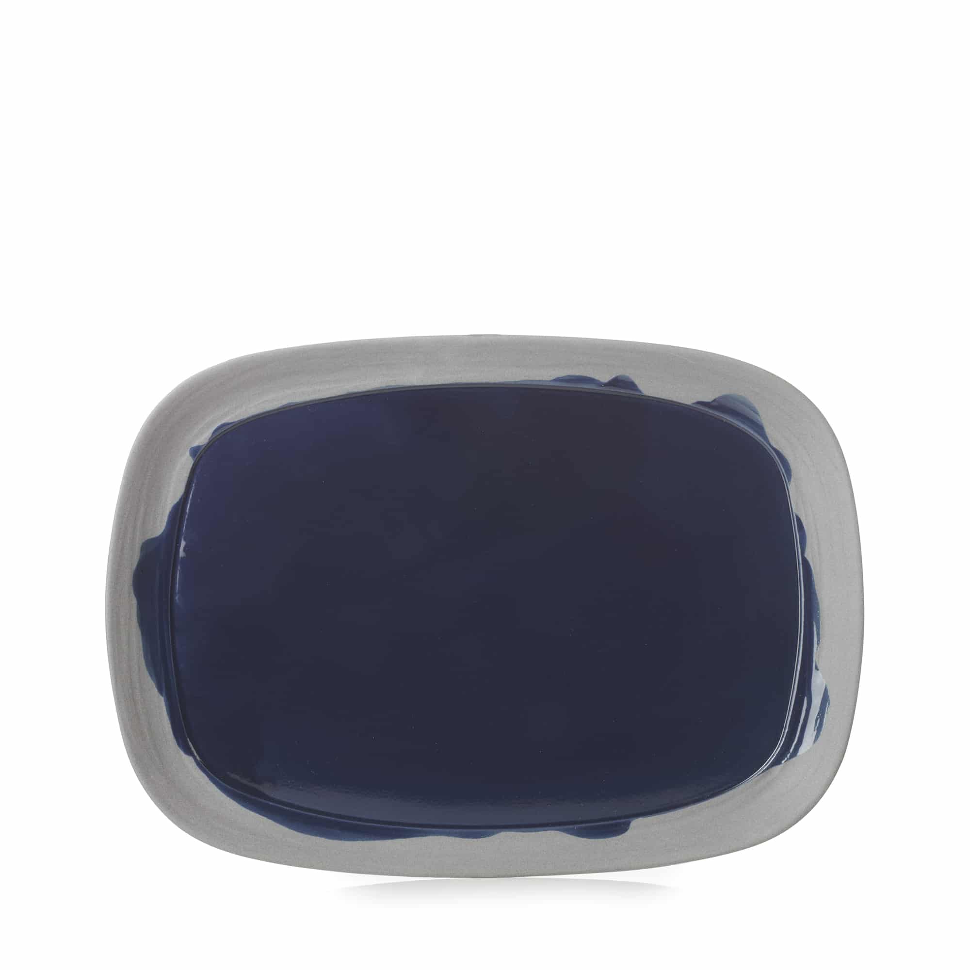 NO.W RECTANGUL PLATE 33CM blue