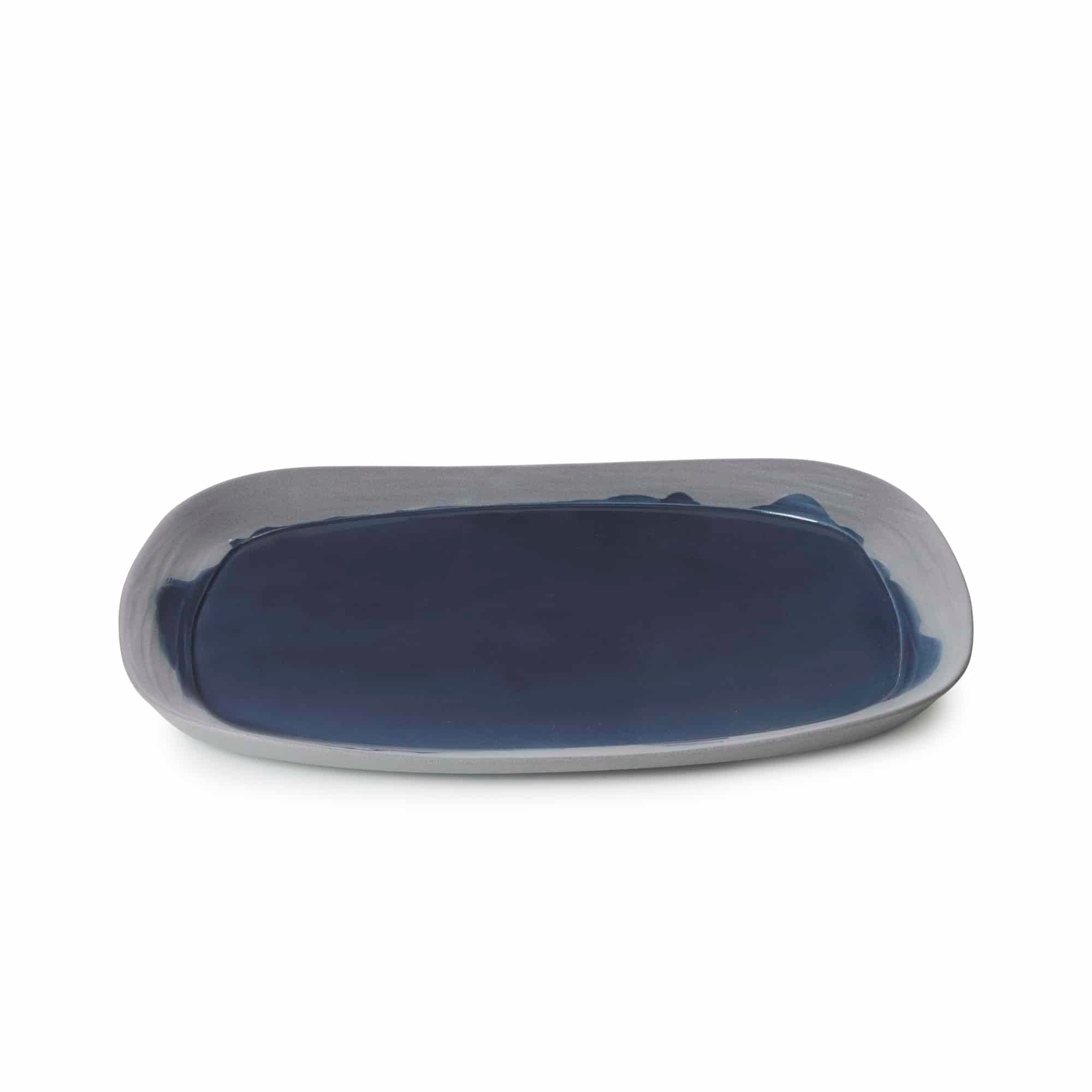 NO.W RECTANGUL PLATE 33CM blue