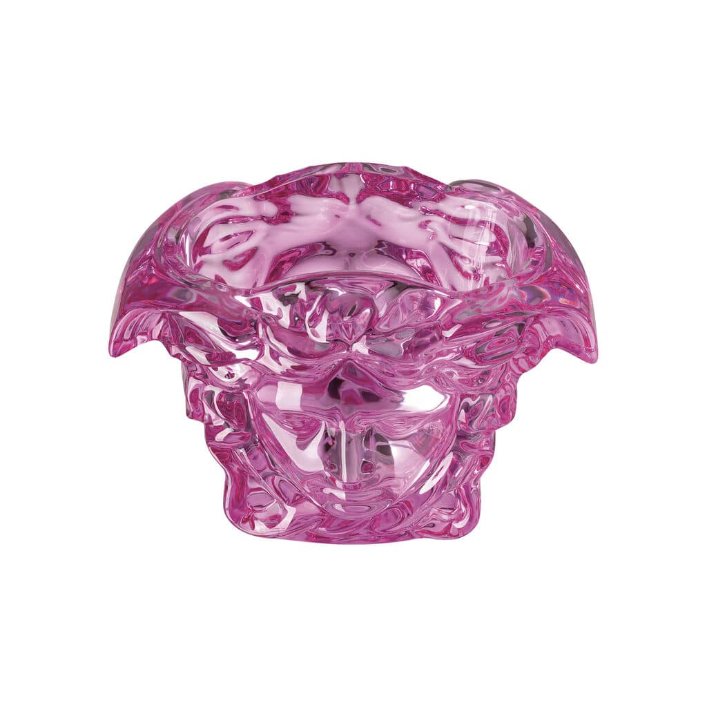Versace Medusa Grande Pink Crystal Vase â€“ 19 cm Luxury Home Decor