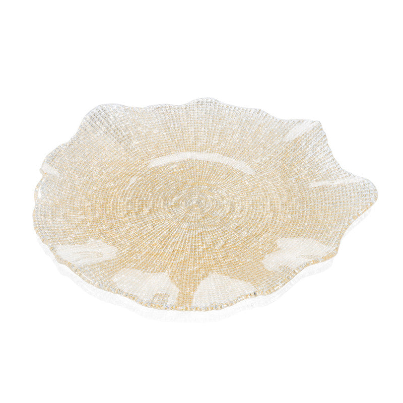 PLATTER CM.37 GOLD GLITTER