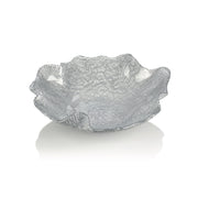 â€œIVV FOLIES 33â€¯cm pearl grey luxury glass bowlâ€