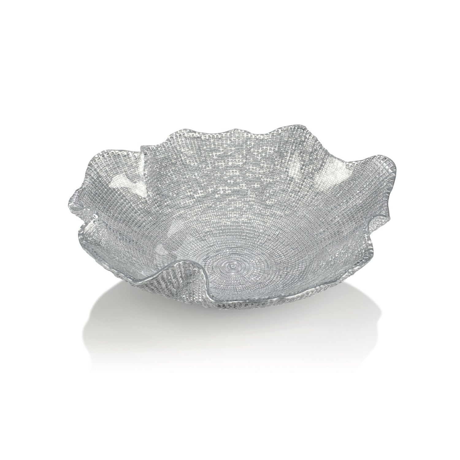 â€œIVV FOLIES 33â€¯cm pearl grey luxury glass bowlâ€