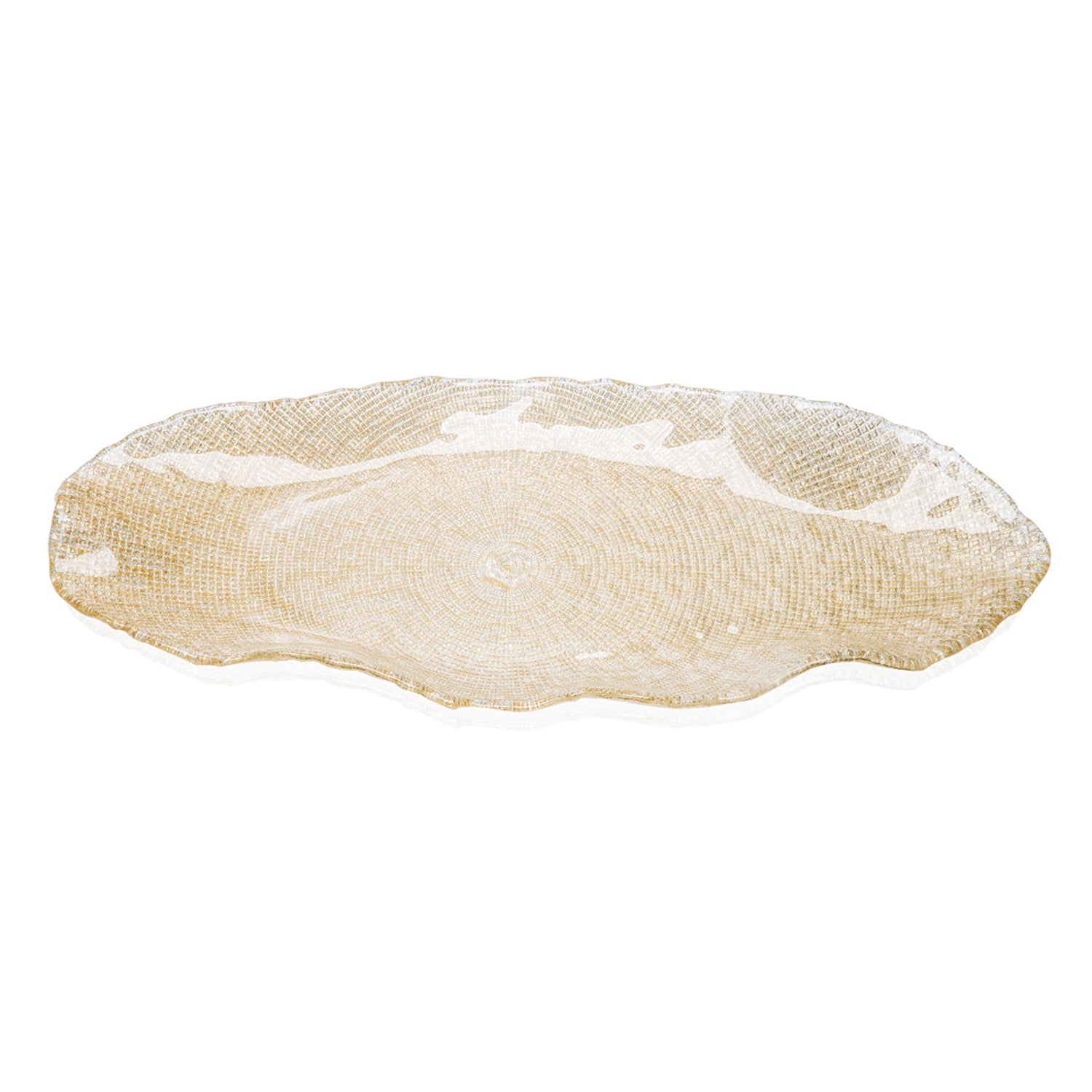 FOLIES OVAL TRAY 52X22.5 GOLD.