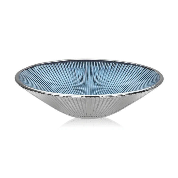 LIRICA BOWL Ã˜ 25 CM SILVER PLATED  BLUE COLOR