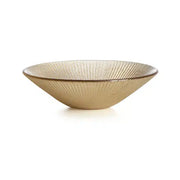 NOEL GLASS BOWL CM.25 ROSE GOLD GLITTER DECORATION